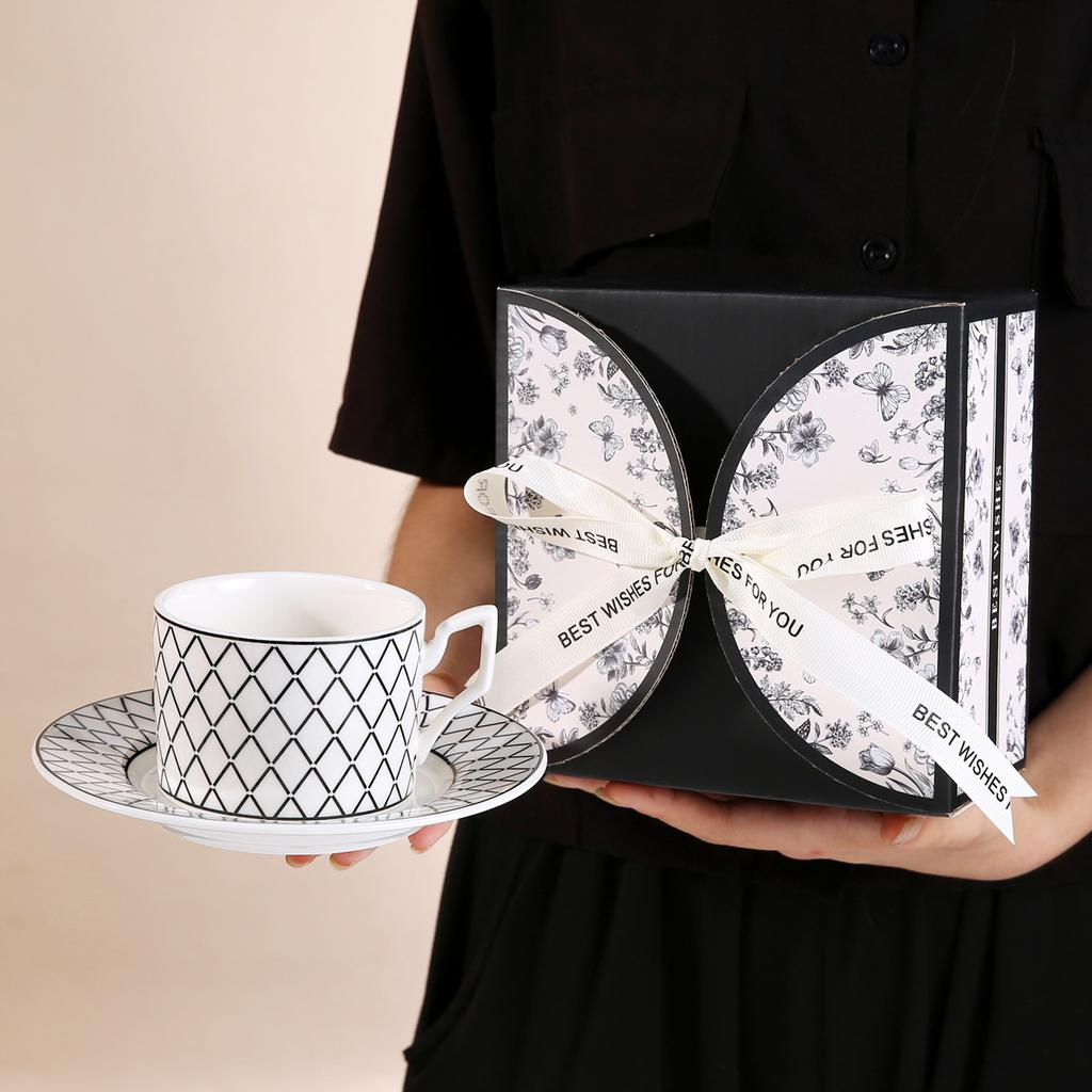 220 ml Retro-Kaffeetasse, Snackschale, Espressotasse, Keramik-Trinkgeschirr, nordische Heimdekoration, Tasse, Urlaubsgeschenkset