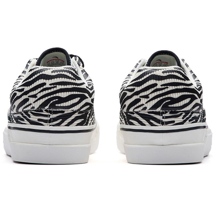 Anta Aoli MD Zebra Pattern Trendy Casual Durable Non-Slip Low-Top Skate Shoes Men sneakers White Black 112238013-3