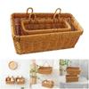 Cesto Portariposti da Parete di Grande Capacità in Plastica Effetto Rattan Organizer per Organizzazione Bagno e Cucina