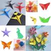 Sada 400 listů origami papíru - 10/15/20cm oboustranný barevný krepový papír pro DIY