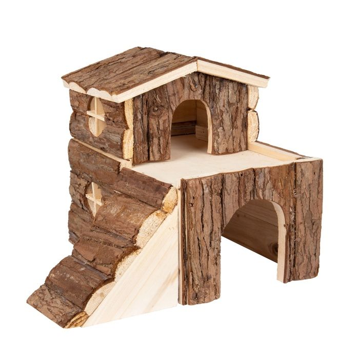 Maison rongeur Keldry avec étage amovible et 2 ouvertures