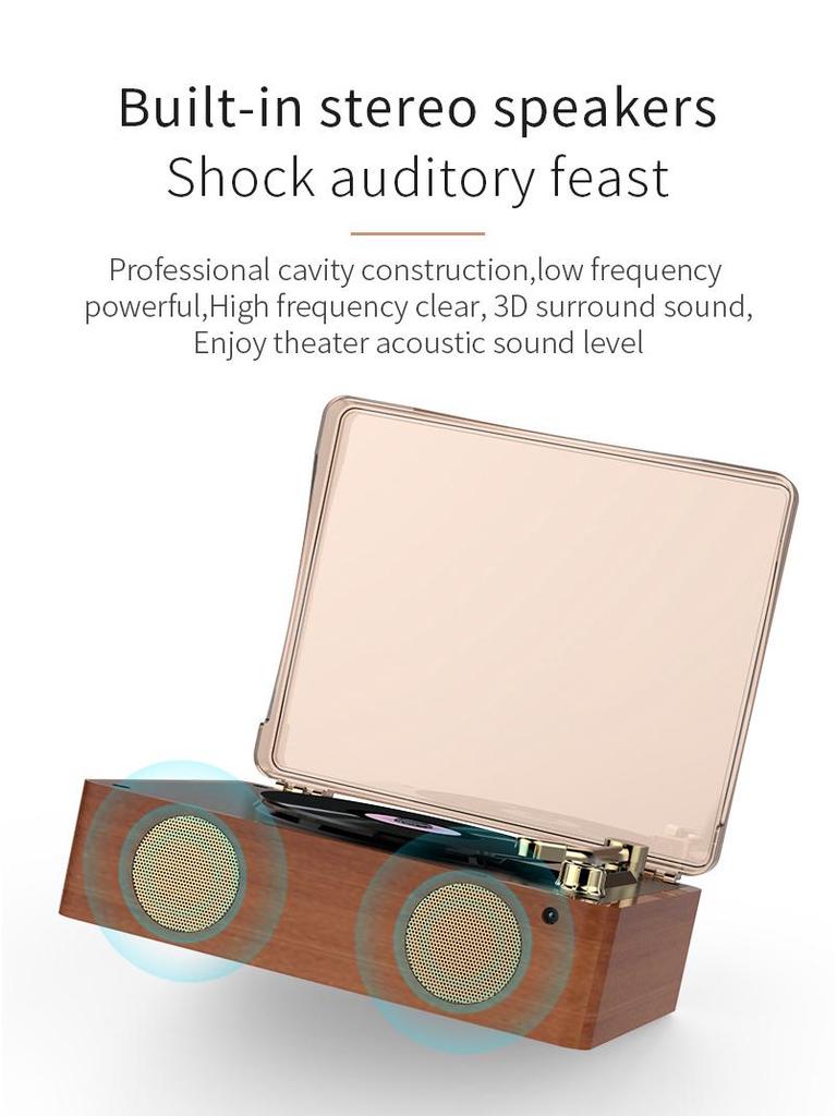 Bluetooth Retro CD Player & Speaker - Portable Home & Birthday Gift