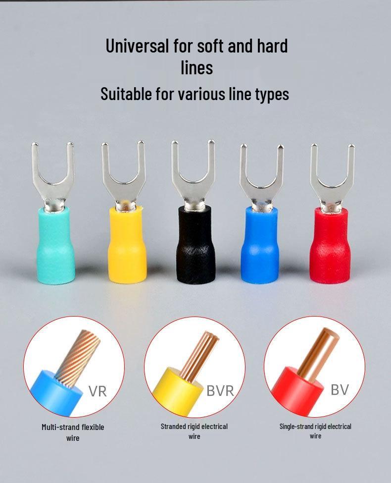SV Insulated Spade and Fork Terminal Connector Y & U-shaped 1.25-3/4/5/6/8
