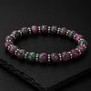 8mm Ruby Zoisite Beads Stretchable Chakra Bracelet 7.5" , Designer Jewelry, July Birth-Month Jewelry, Unisex Gift CSB-43