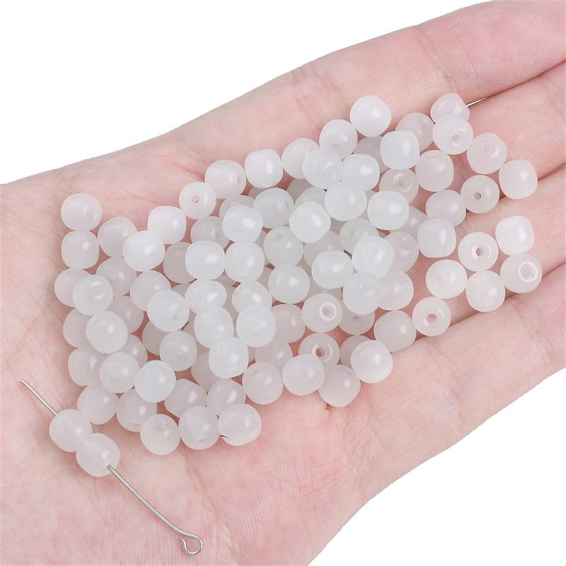 Black & White Glass Beads: Transparent Round, Crystal, Wheel, Bamboo - DIY Handcrafted Bracelet & Necklace Jewelry