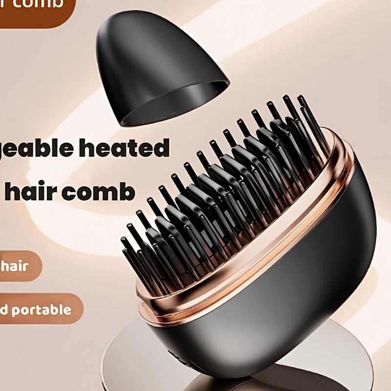 

Mini Cordless Bangs Comb, Portable Pocket Hot Comb, Rechargeable USB, Anti-Scald Shell, Lightweight And Portable, Suitable for Family Travel Gifts чёрный