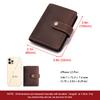 Men's Crazy Horse Leather Coin Purse with RFID Anti-Magnetic Protection, Vintage Short Wallet with Zipper, Genuine Leather Card Holder
