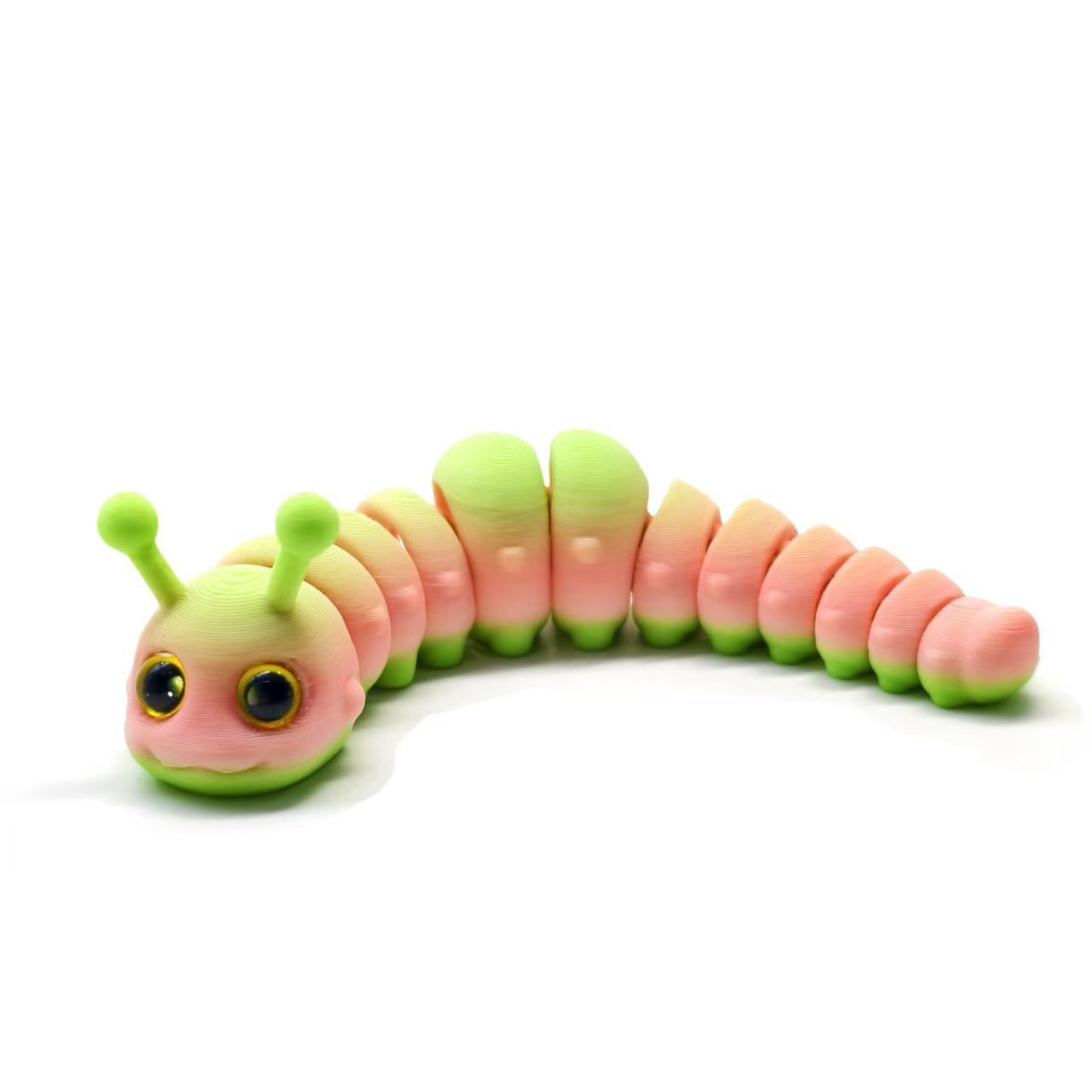 3D Printed Movable Caterpillar Decompression Toy Ornament