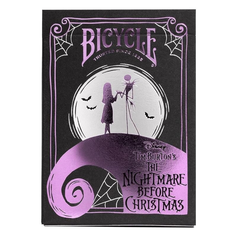 Tenyo Disney Bicycle Playing Cards, Nightmare Before Christmas, Poker Size (6.3cm x 8.8cm), Ages 6 and Up