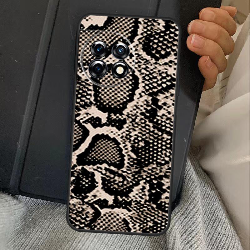 Snake Skin Print Case For OnePlus 15 13T 13 12 11 13R 12R 10R 10T 8T OnePlus Nord 5 CE 3 4 Lite N20 N30 Cover