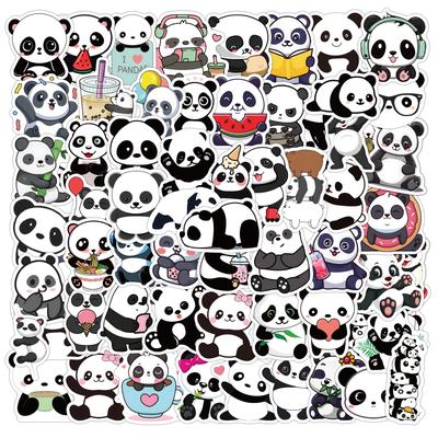 60 Adesivos Graffiti Panda Desenho Animado Decoração Personalizada Motocicleta Guitarra Mala Adesivos à Prova d'Água