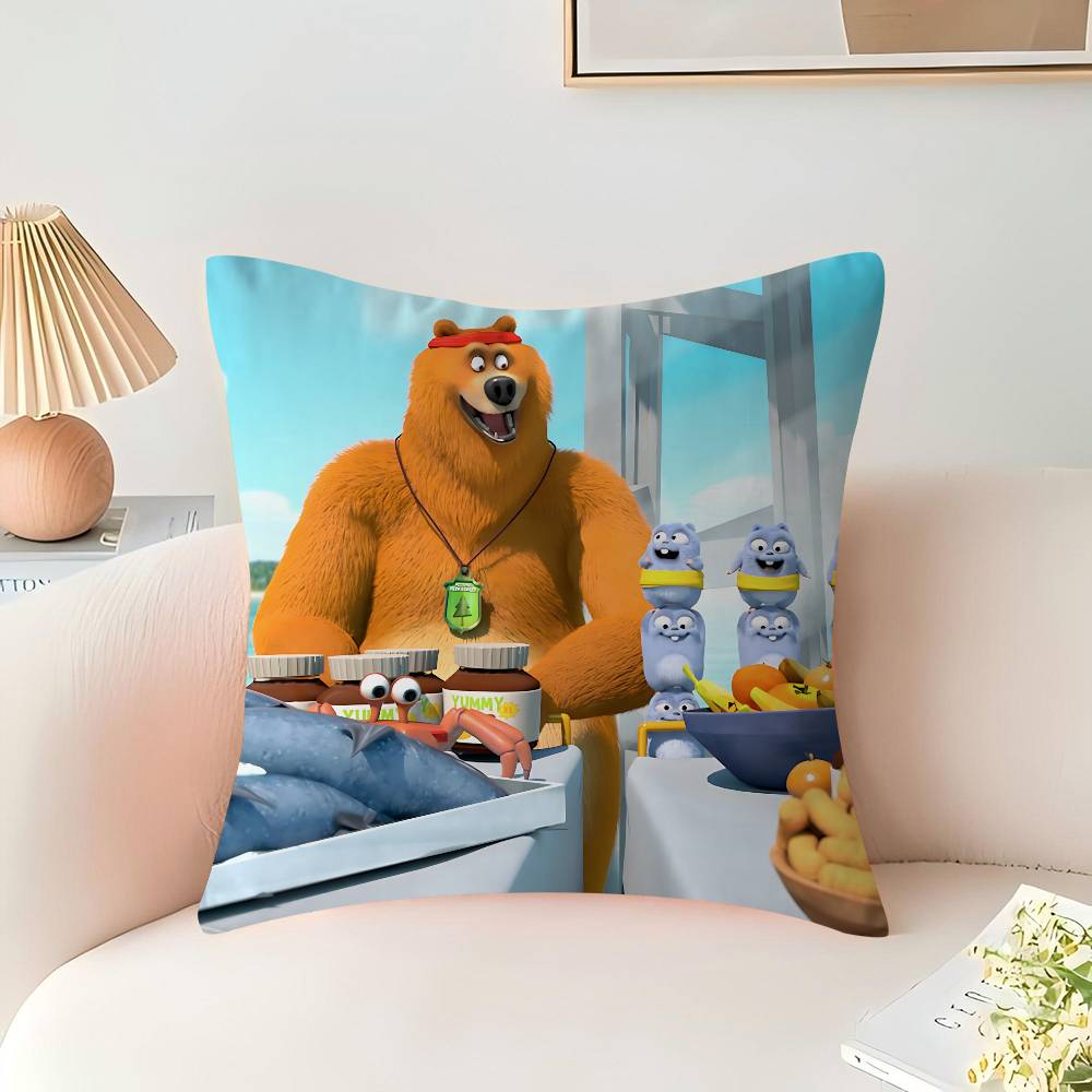 

Grizzy and the Lemmings Cushion Cover 30x50 Polyester Sofa Cushions Decorative Throw Pillows Home Decoration Pillowcover 16x16Inch