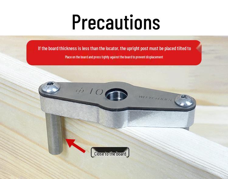 Vertical Drilling Locator: Quick Jointing Center Hole Punch Assistant for 2.5-15mm Wood Board