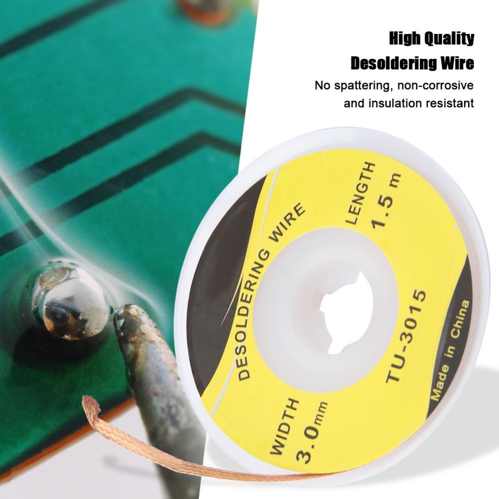 Copper Material Desoldering Braid Wire 3.0mm Width PCB Desoldering Wire For PCB Repair