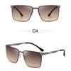 Men's sunglasses, fashionable metal square sunglasses for fishing while driving