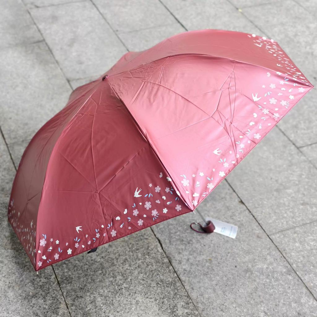 Paradise Umbrella Sun Umbrella Women's UV-Proof Umbrella Lightweight Dual-Use Umbrella Foldable Vinyl Sun Protective Fresh