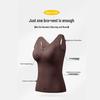 Women's Lyocell Silk Down Vest with Built-in Bra Pads - Y-type Close-Knit, Warm Inner Layer.