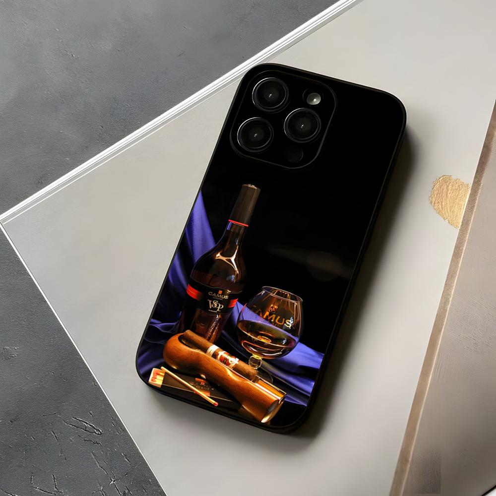 

Чехол для телефона Сигара и Виски для iPhone 15 16 12 14 Se 2020 2022 Pro Max 11 13 Xr X Xs Plus Футляр Оболочка Жемчужное Покрытие iPhone12 mini