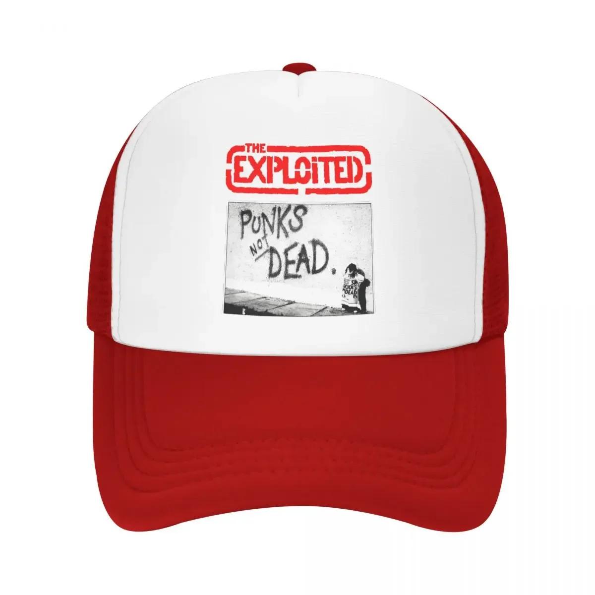 The Exploited Scottish Punk Rock Band Punks Not Dead Baseball Cap Trucker Hats Breathable Retro One Size