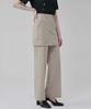 HYEYEONG KIM Nylon Skirt Layered Trousers - Beige