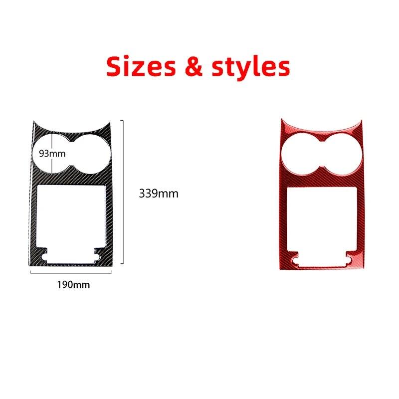 Panel Dekoracyjny Gniazda na Kubek Konsoli Środkowej Pokrywa Dekoracyjna Naklejki Samochodowe z Włókna Węglowego Do 2014- Porsche Macan Akcesoria Wewnętrzne