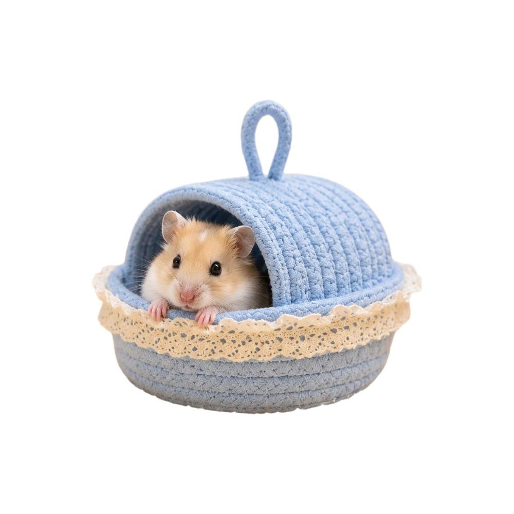 Scratch Resistant Weave Hamster Nest Wear Resistant Hamster Cage Guinea Pig Tunnel Rest Shelter