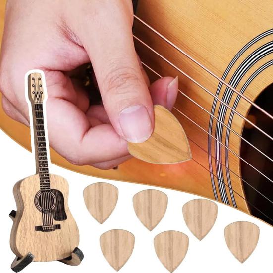 Wooden Guitar Pick Holder Guitar Pick Box with Stand Acoustic Guitar Pick Box Elegant Guitar Pick Storage Container for Players