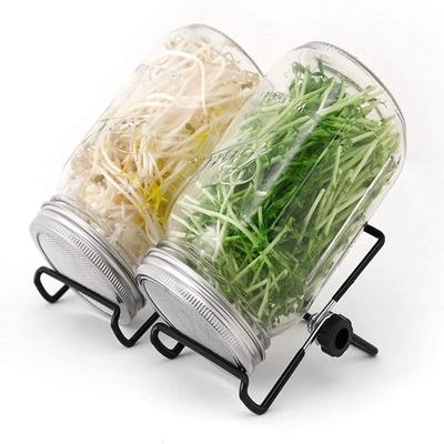 Frascos de Germinação de Sementes de 16/32oz com Tampas de Tela Kit de Cultivo de Brotos Frasco Mason de Boca Larga Kit de Germinação de Sementes Conjunto de Germinador Interno