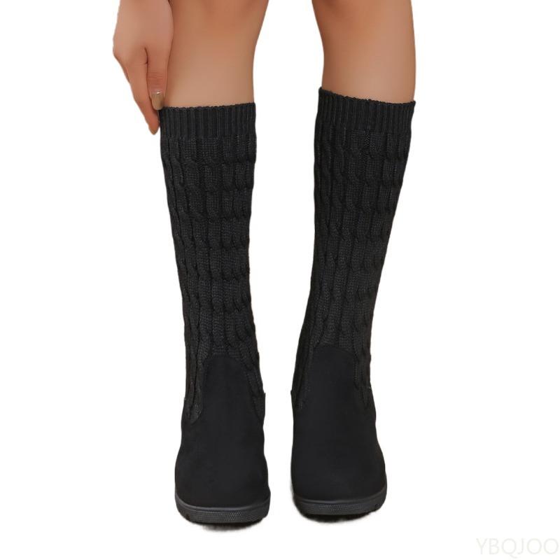 New elegant simple high top boots spring autumn fashionable versatile women's shoes casual  comfortable over the knee boots