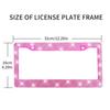 1/2Pcs New Bling Crystal Car License Plate Frame Women Rhinestone License Plate Frame Cover Holder Car Accessories With Screw