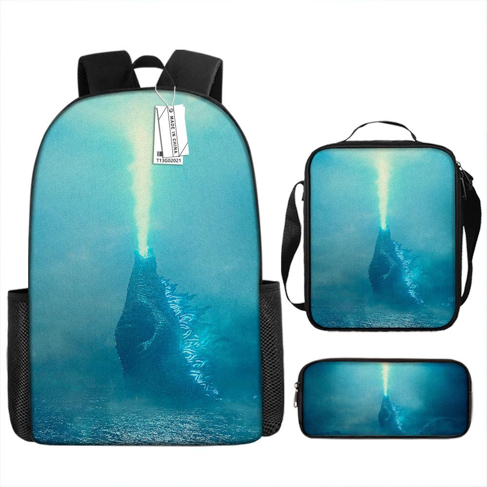 Godzilla Godzilla Student School Bag Cartoon Children Backpack Satchel Anime Trend