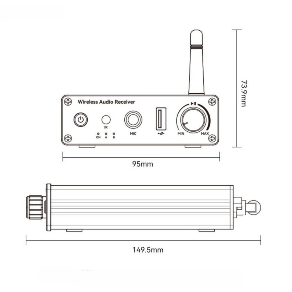 3.5mm AUX RCA 6.5MM Audio Receiver Bluetooth 6.0 Music Amplifier Durable Audio Adapter