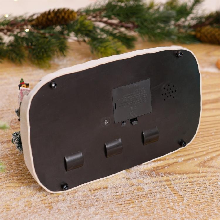 Resin Christmas Music Box With Duals Light Sound Functions Easy To Display Desktop Decoration Party Supplies