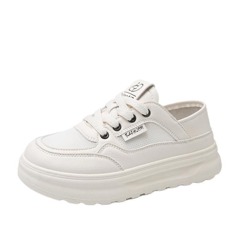 2025 new summer wear thick-soled heightening little white shoes women's versatile fashion breathable casual sports board shoes tide