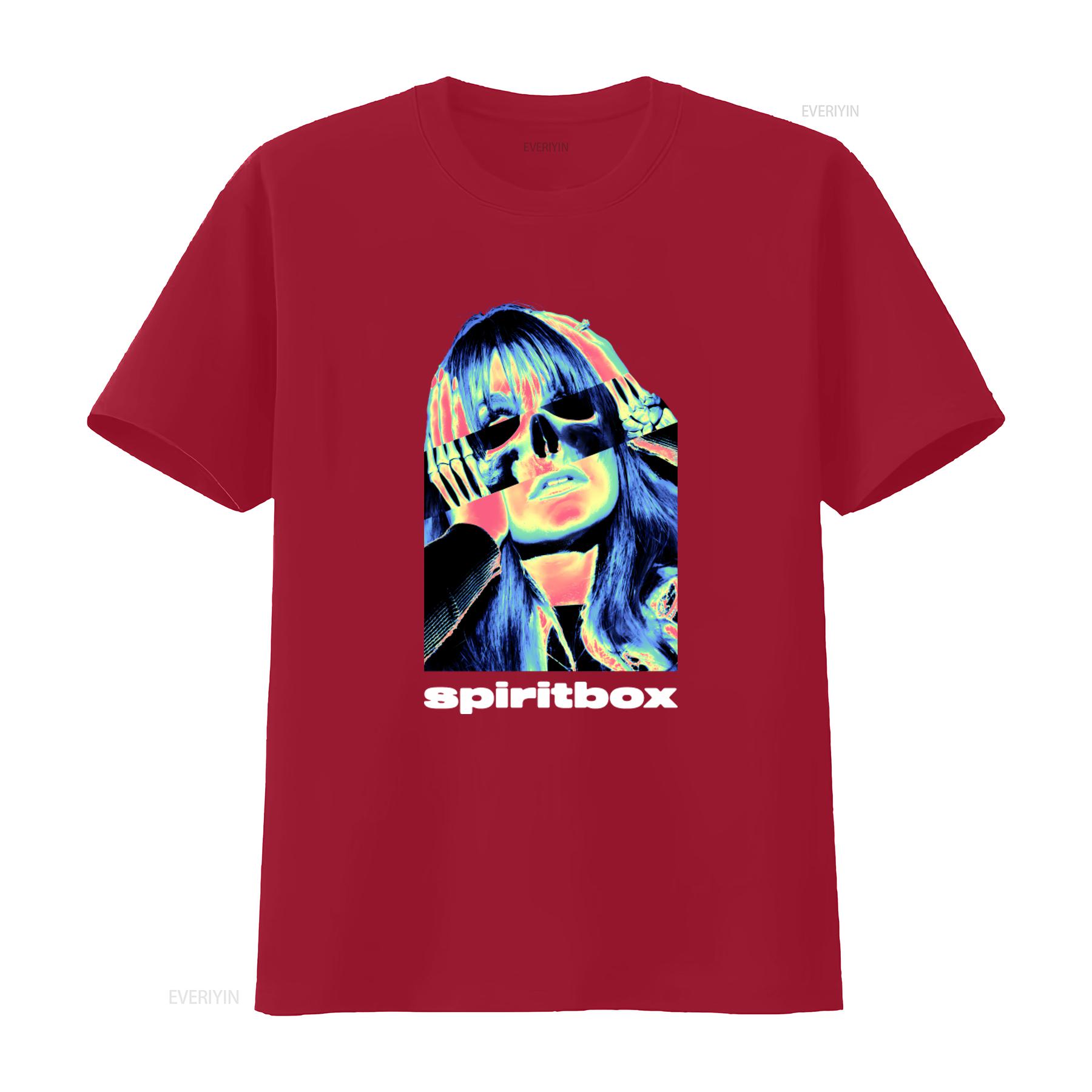 Spiritbox Xray World Tour 2023 Logo Print Black Rock Metal T Shirt Perfect For Fans vintage Washed Versatile Stretched S