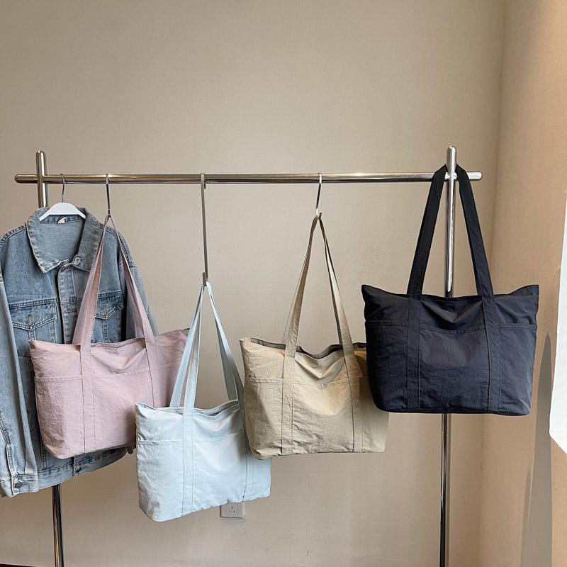 Women Large Capacity Tote Bag Commuter Canvas Bag Student Class Shoulder Bag