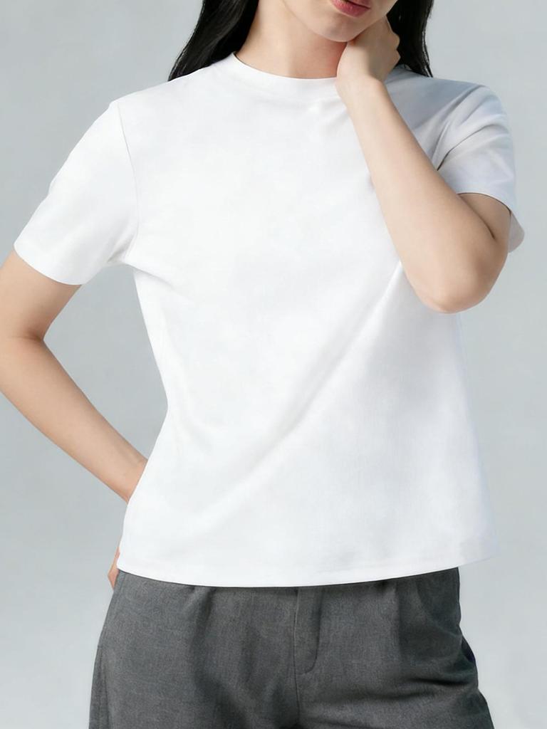 Pure Cotton Short Sleeve Unisex Summer Work & Team Shirts - Round Neck