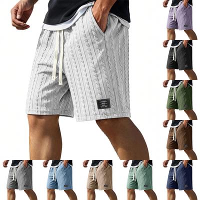Shorts d'été à cordon pour homme, Pantalon de plage décontracté à jambe droite pour homme