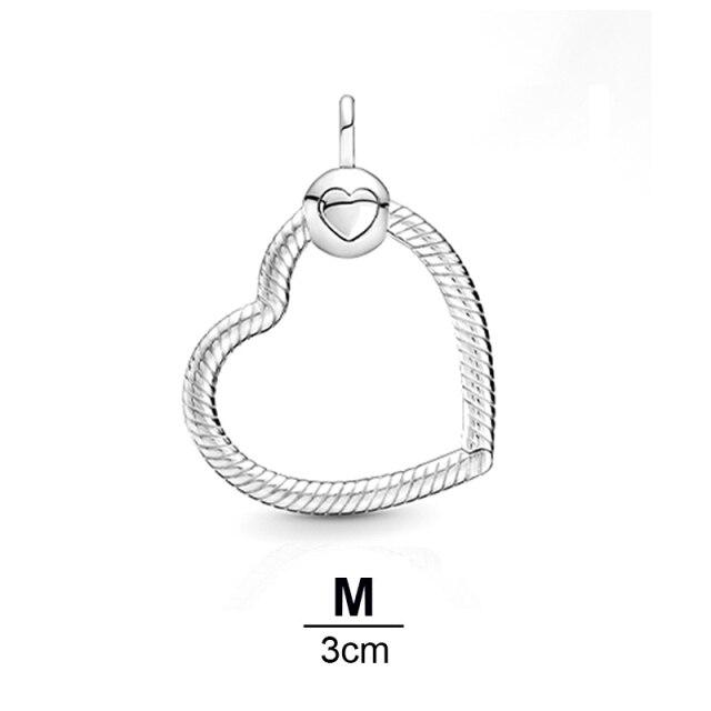S925 Sterling Silver Color Necklace Collocation Pendant Moments Charms Bead For Women Fit Bracelet
