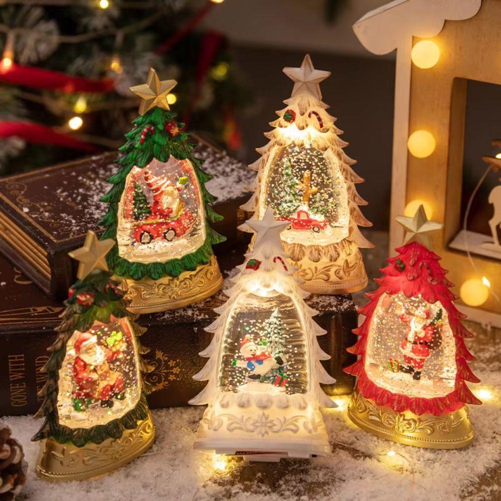 Floating Snowflakes Lighted Water Lantern Battery Operated Lantern  Desktop Ornament