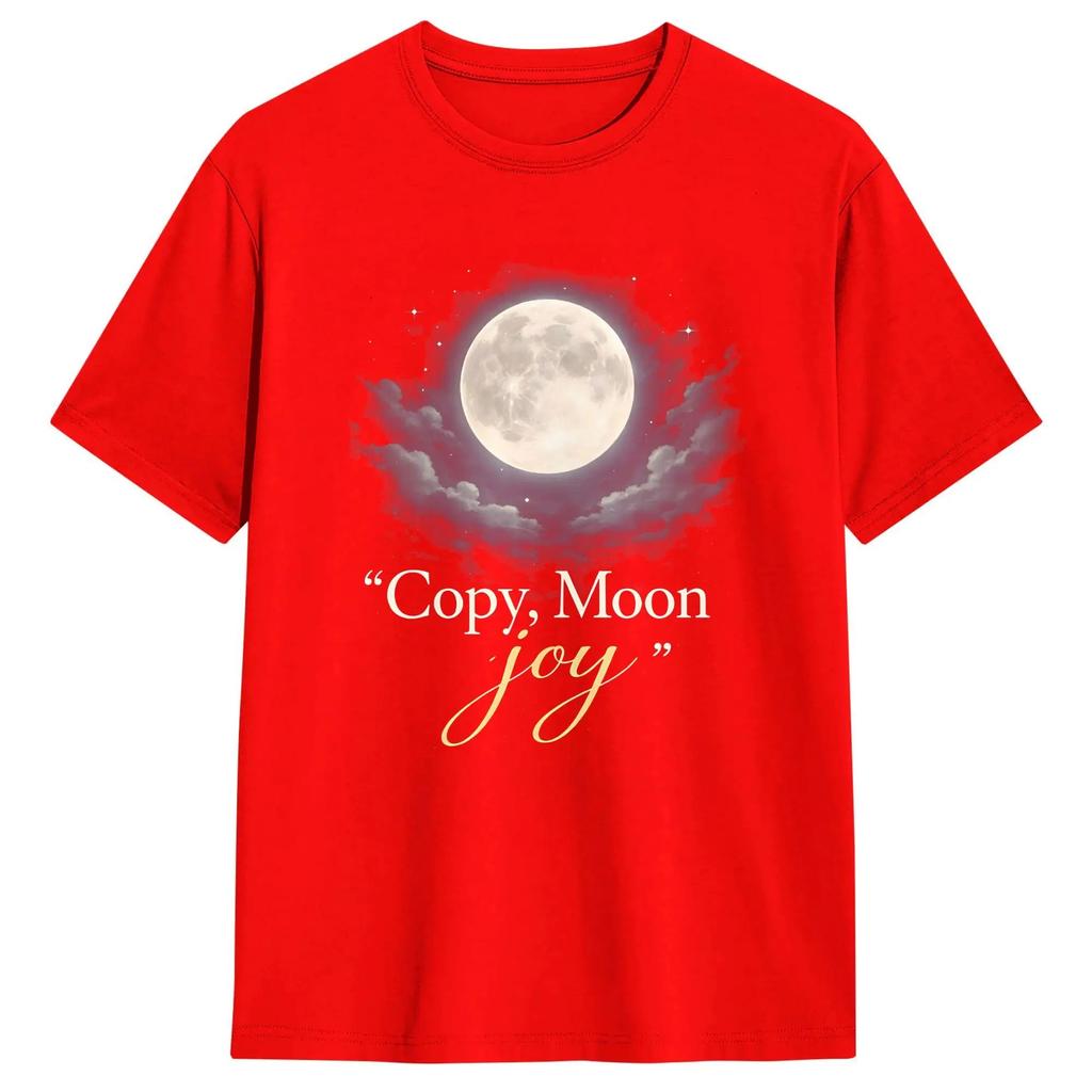 2026 Summer Fashion Tee Copy Moon Joy Funny Unisex Cotton Vintage TShirts Crewneck Tee Shirt Short Sleeve Clothes Graphic Y2K
