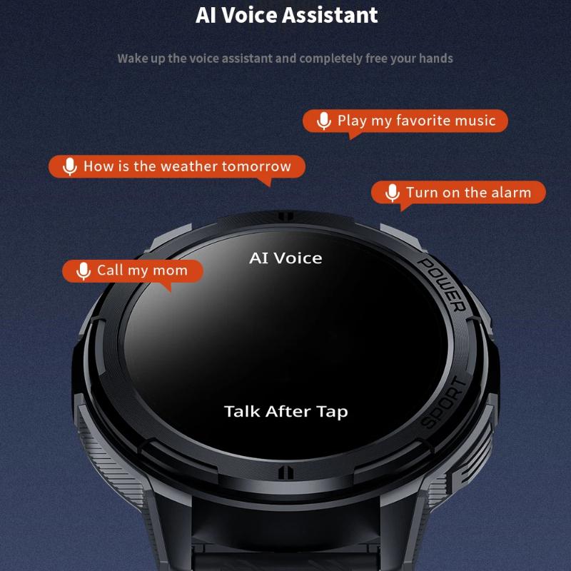 Neue Smartwatches für Herren AMOLED-Bildschirm 1,43" 1ATM Wasserdicht Herzfrequenzmesser Sport-Smartwatch Bluetooth-Anruf Damen Fitness