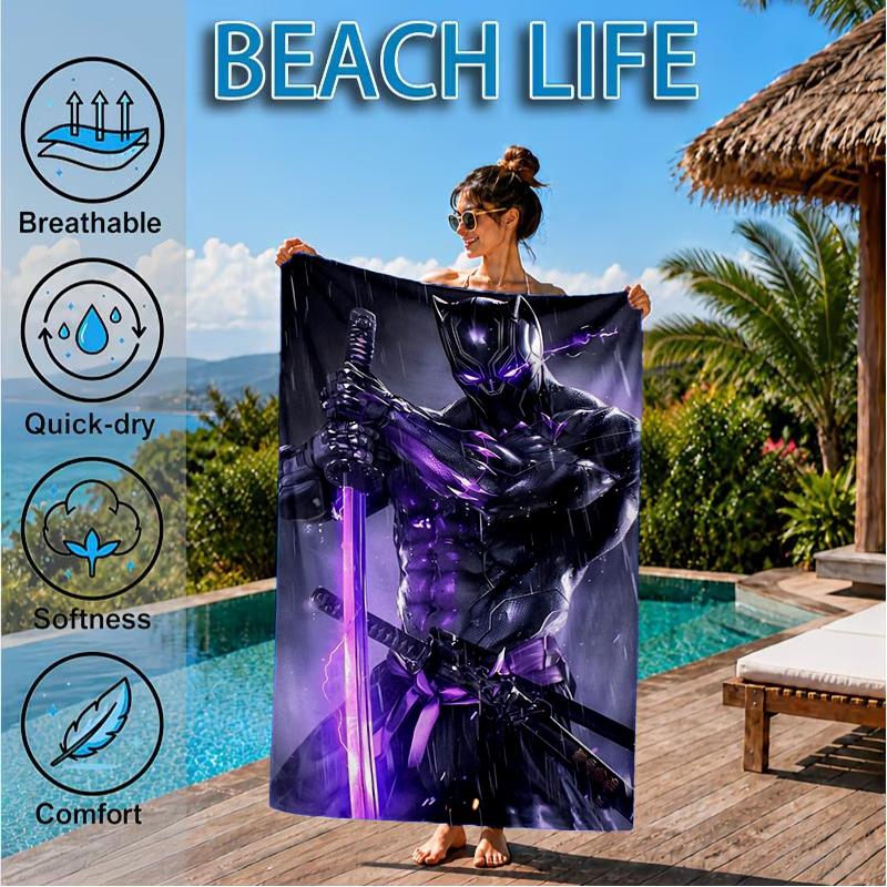 Panther In Action Beach Towel, Super Soft Microfiber, Perfect Gift for Her/Him, Birthday, for Pool, Beach, Travel, Decor Beach Party