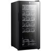 18-Bottle Narrow Wine Fridge, with Lights - Black