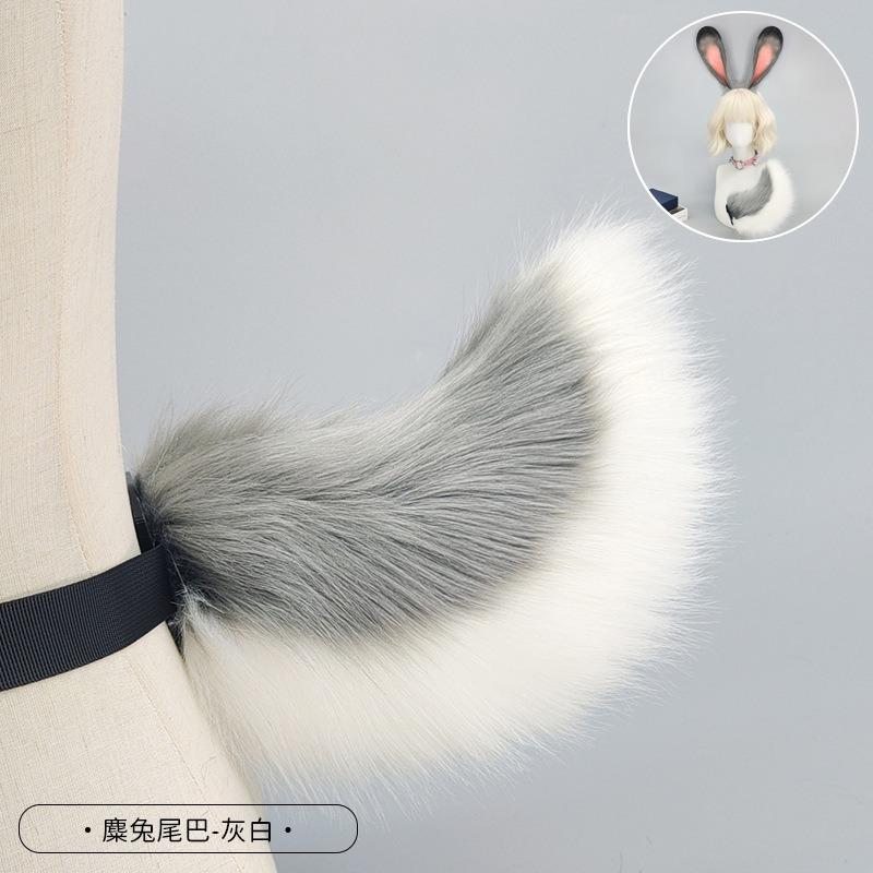 Simulation animal ear hair accessories party comic show dress up rabbit ears headdress plush rabbit police officer rabbit ear headband decoration