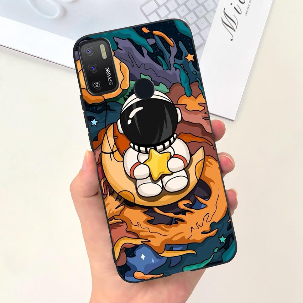 For Tecno Spark 5 Air 7.0" Case Space Astronaut Cute Cat Soft Silicone Cover For Tecno Spark5 Air KD6a Bumper Phone Case Coque
