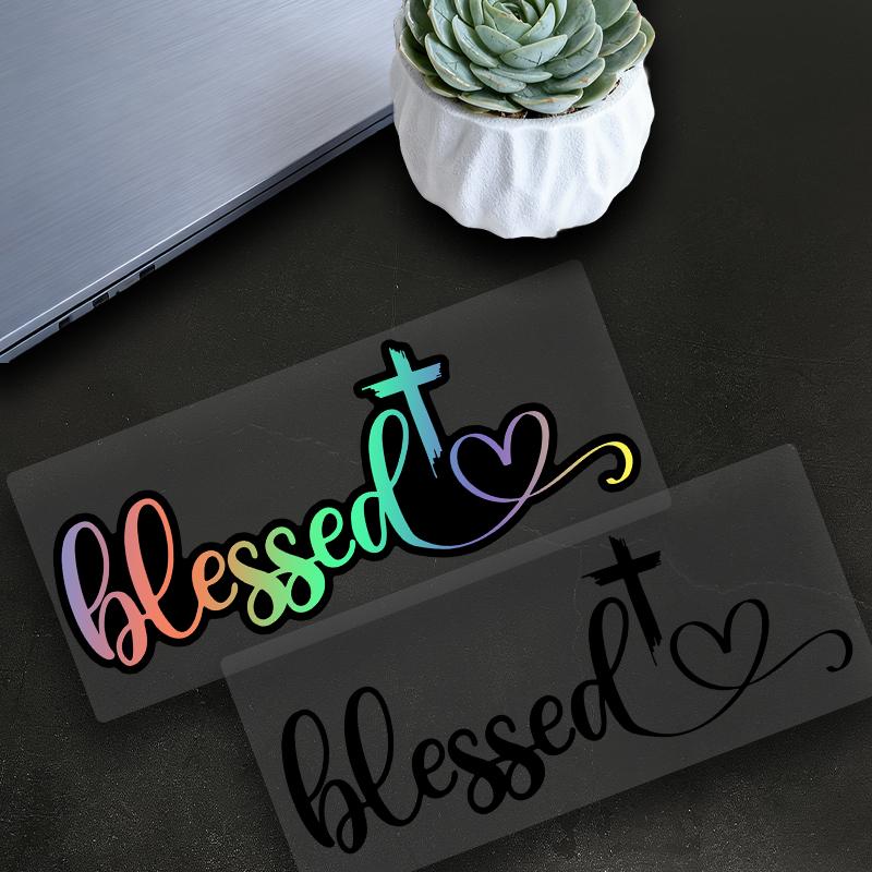 1pc Cross Blessed Motorcycle Stickers Waterproof for Motorcycle Fuel Tank Fairing Tailbox Car Body Scooter Universal Vinyl Decal