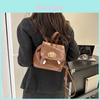Stylish Vintage Student Backpack For Class And Travel In Black Brown And Coffee Colors