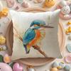 Kingfisher Watercolor Painting Pillow Case Pattern Printed Pillowcase For Living Room Sofa Cushion Cover  Bedroom Decor