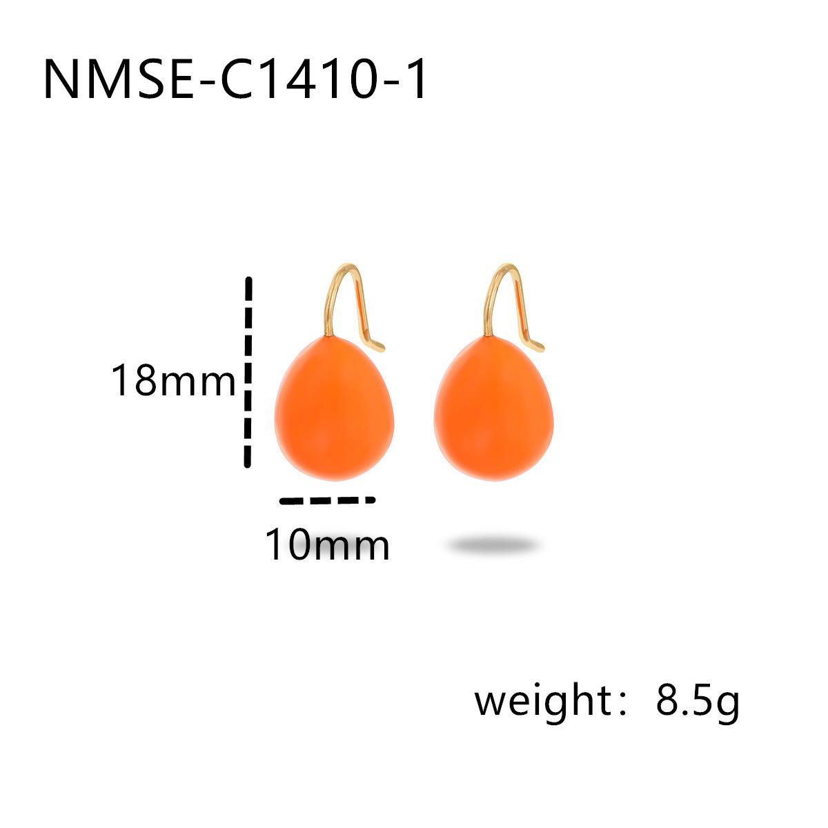 Colorful Enamel Drop Earrings Titanium Steel Fashion Jewelry Light Luxury Hypoallergenic Fade Resistant 18K